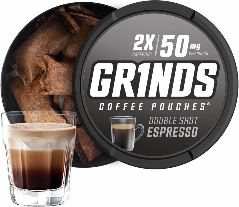 GRINDS Double Shot Espresso Coffee Pouches - Image 1